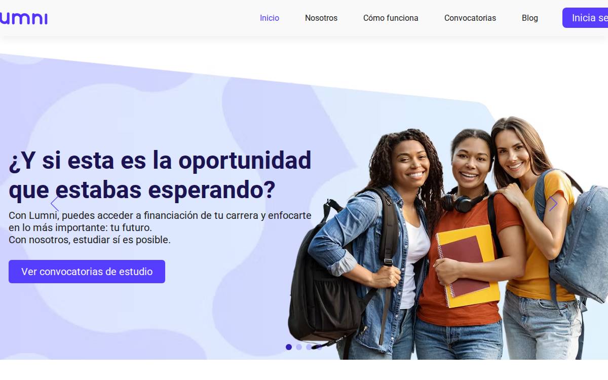 Lumni website preview