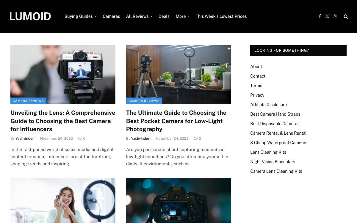 Lumoid website preview