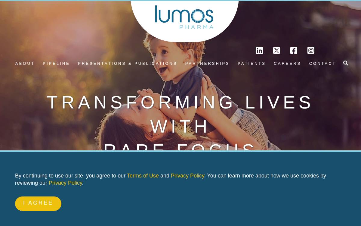 Lumos Pharma website preview