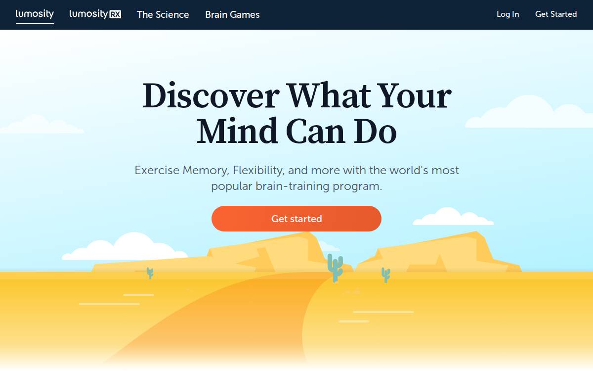 Lumosity website preview