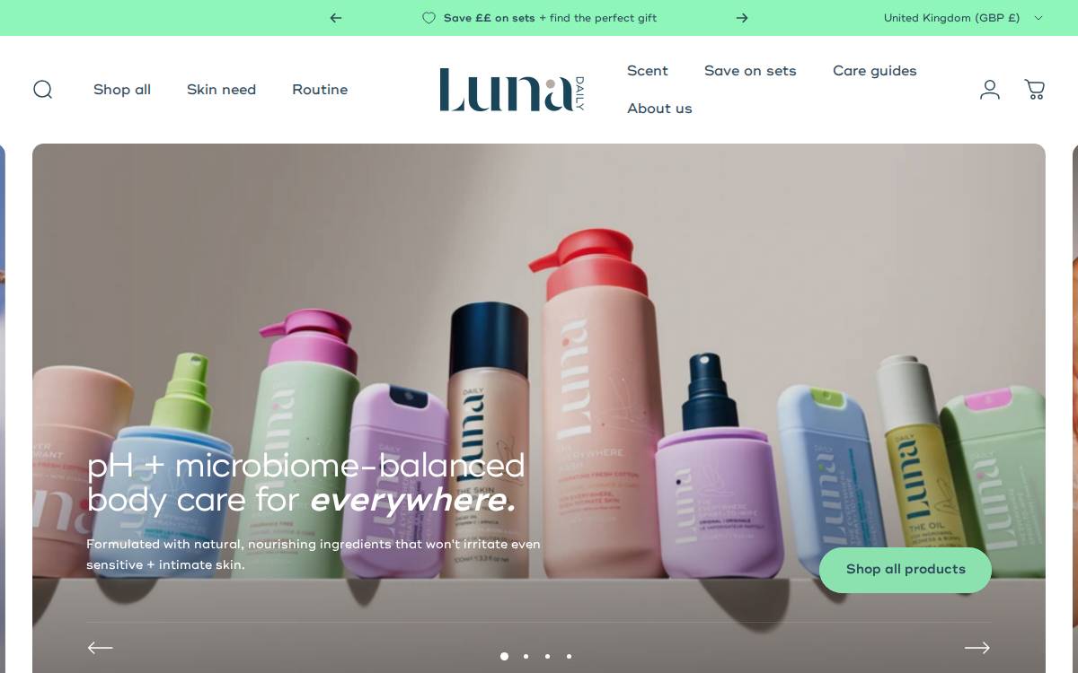 Luna Daily website preview