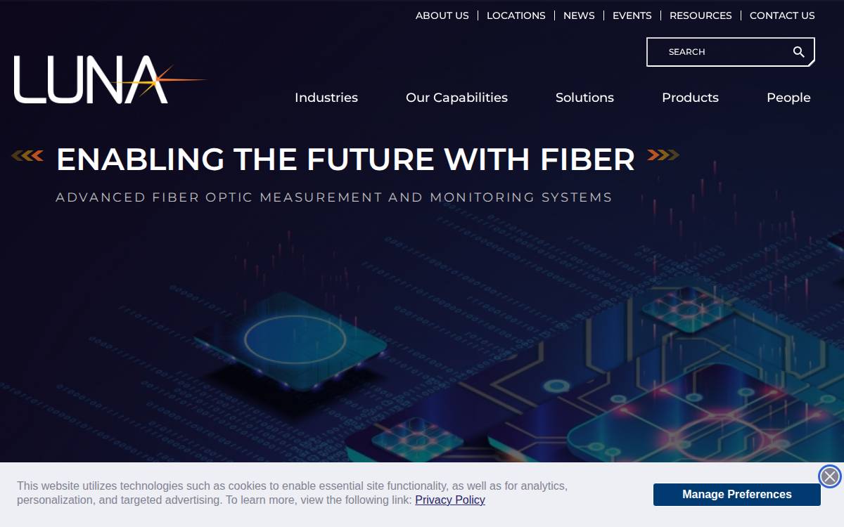 LUNA INNOVATIONS INCORPORATED website preview