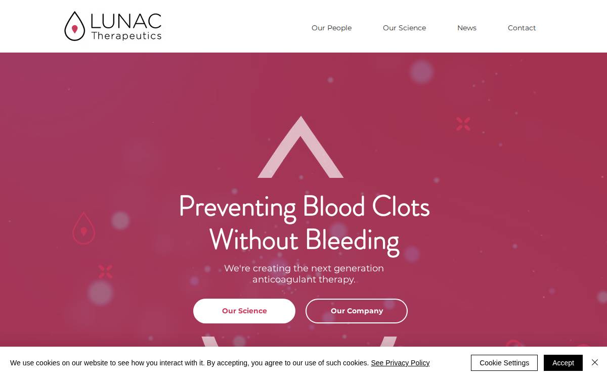 Lunac Therapeutics website preview