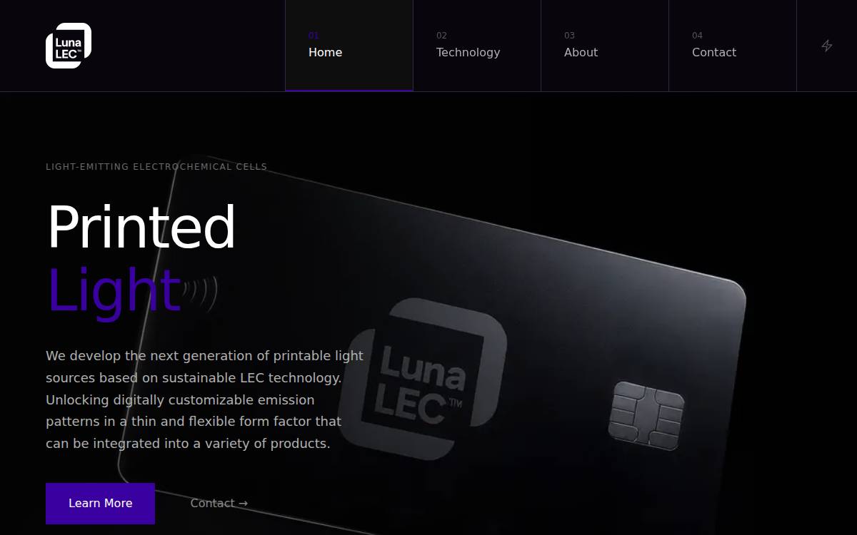 LunaLEC website preview