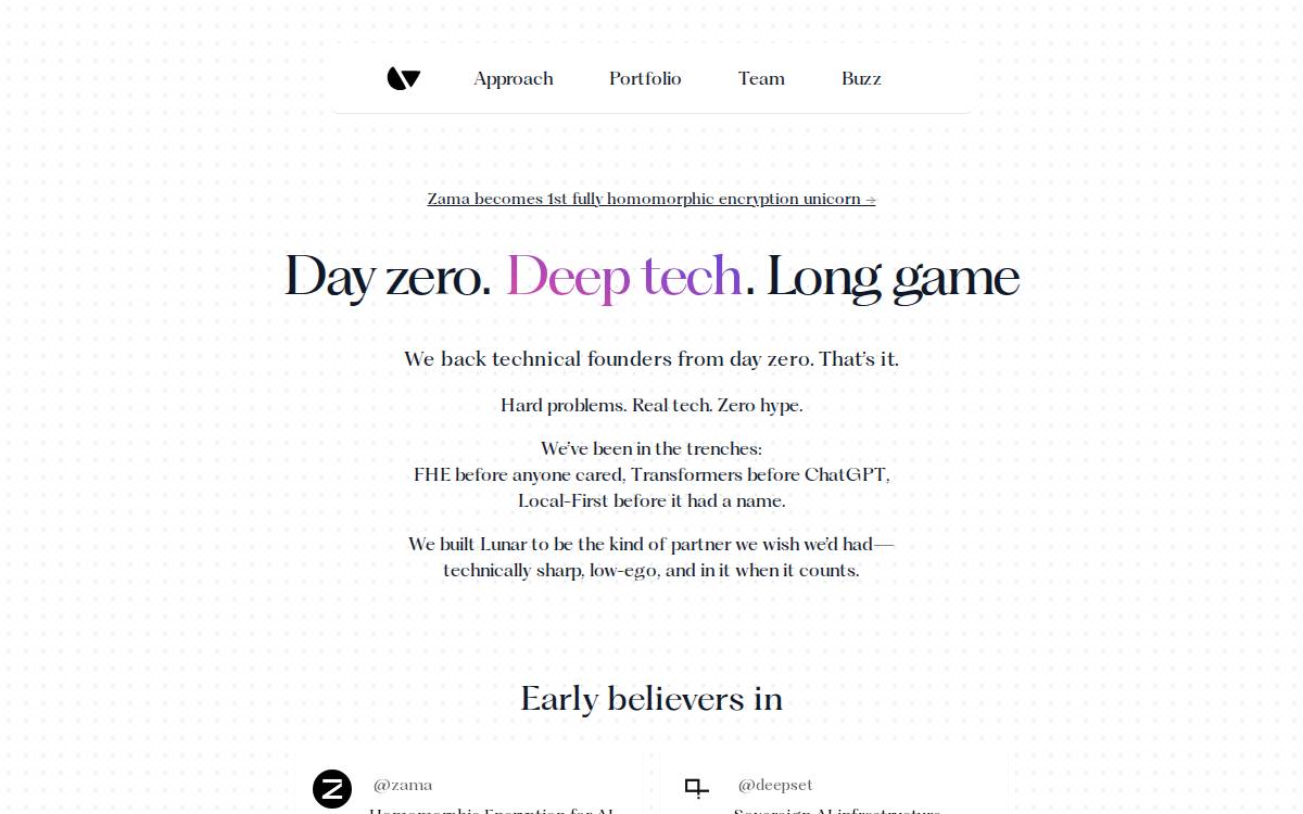 Lunar website preview