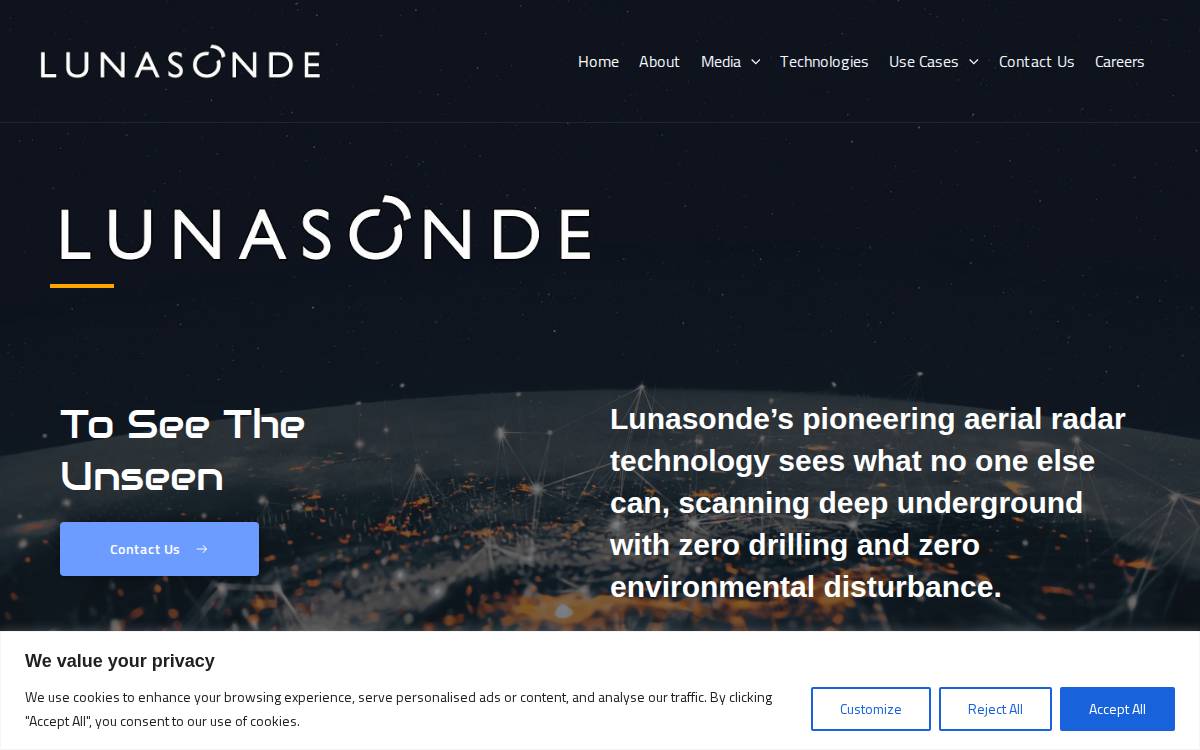 Lunasonde website preview