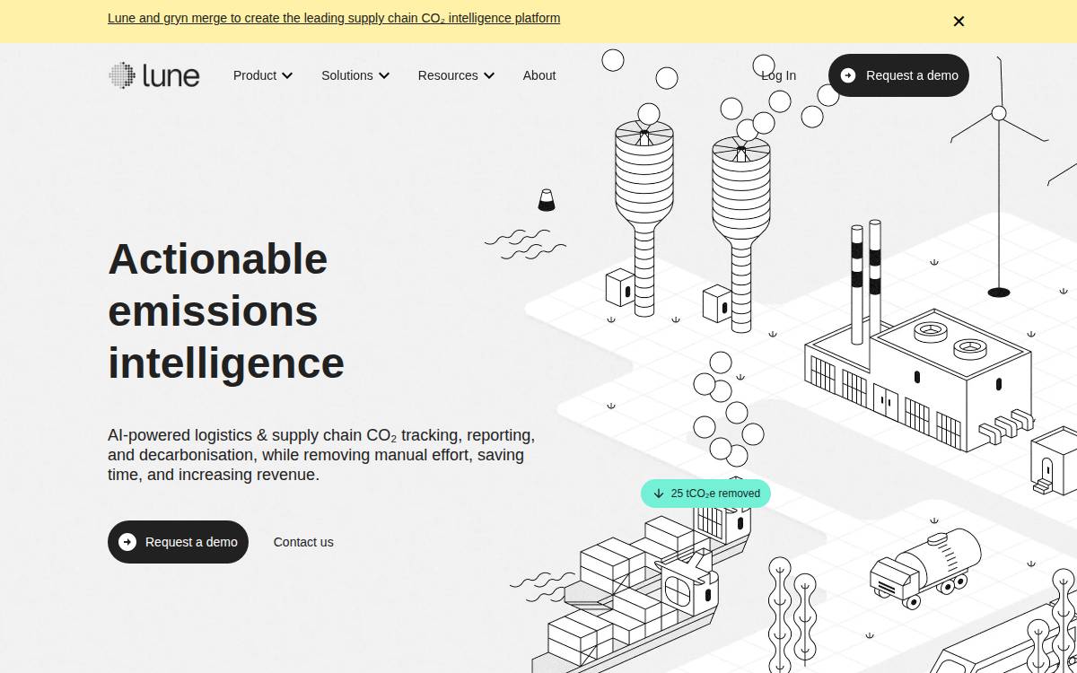 Lune website preview