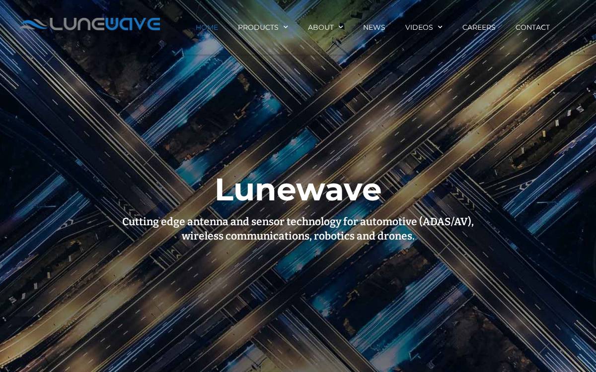 Lunewave Inc. website preview