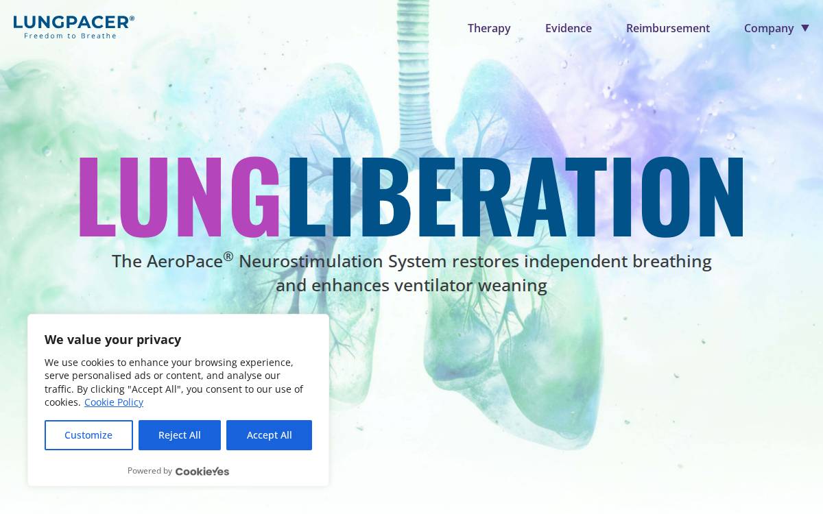 Lungpacer Medical website preview