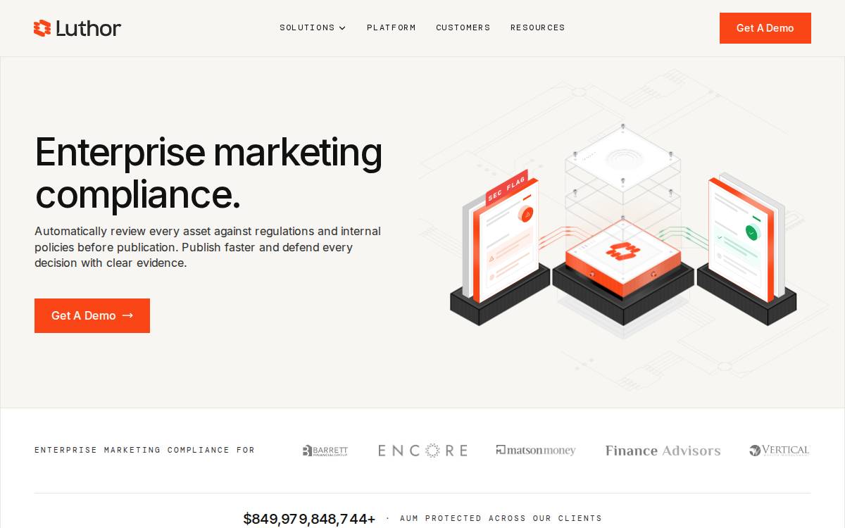 Luthor website preview