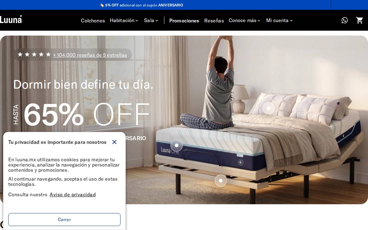Luuna website preview