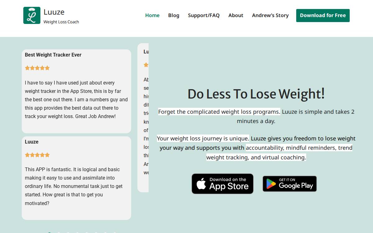 Luuze website preview