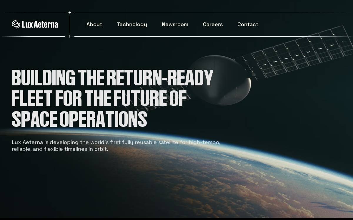 Lux Aeterna website preview