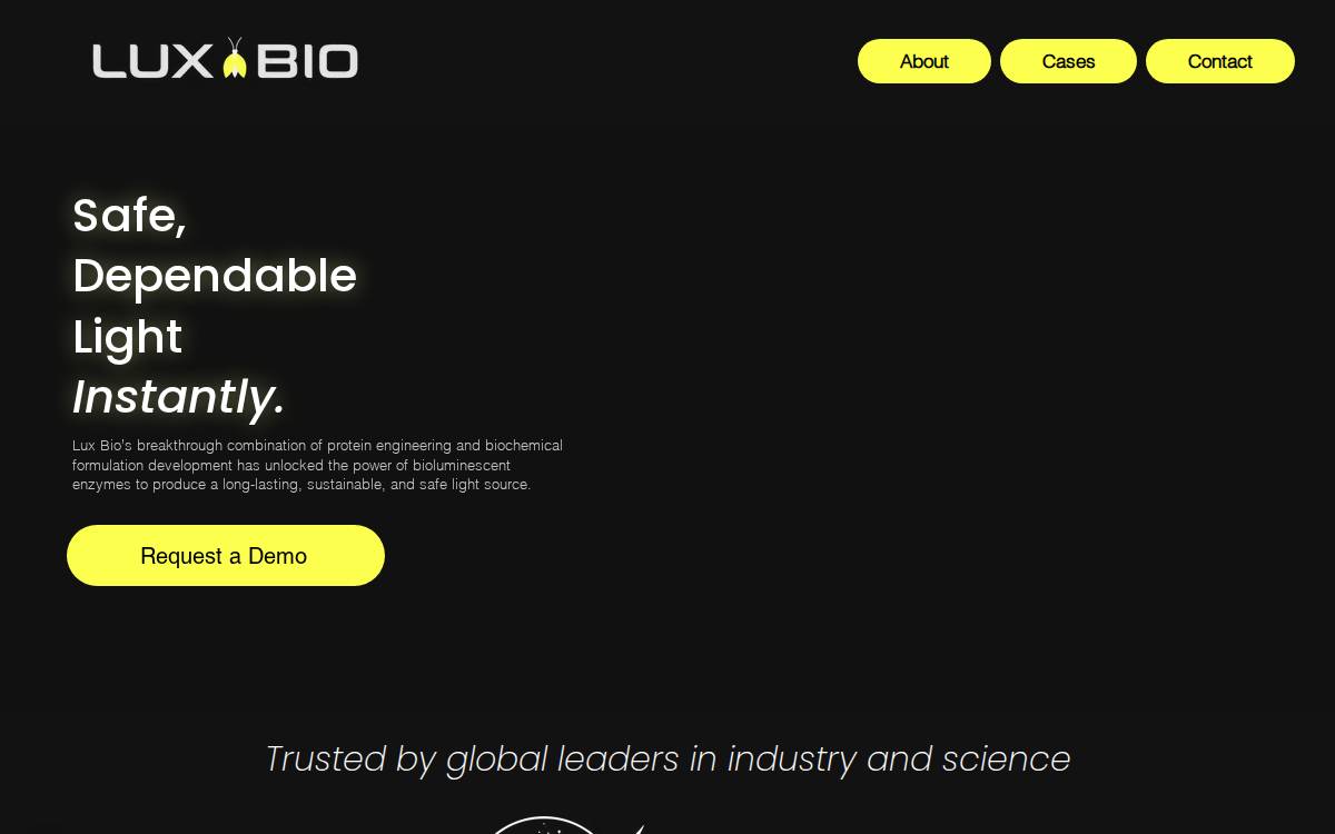Lux Bio website preview
