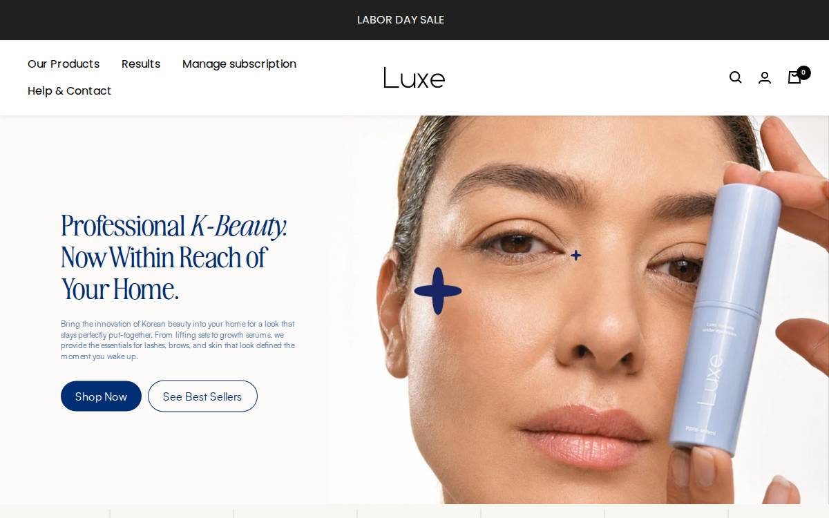 Luxe website preview