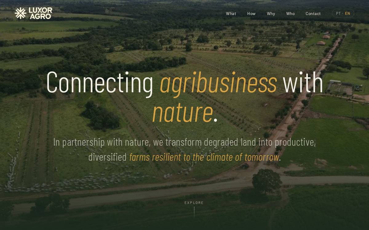Luxor Agro website preview