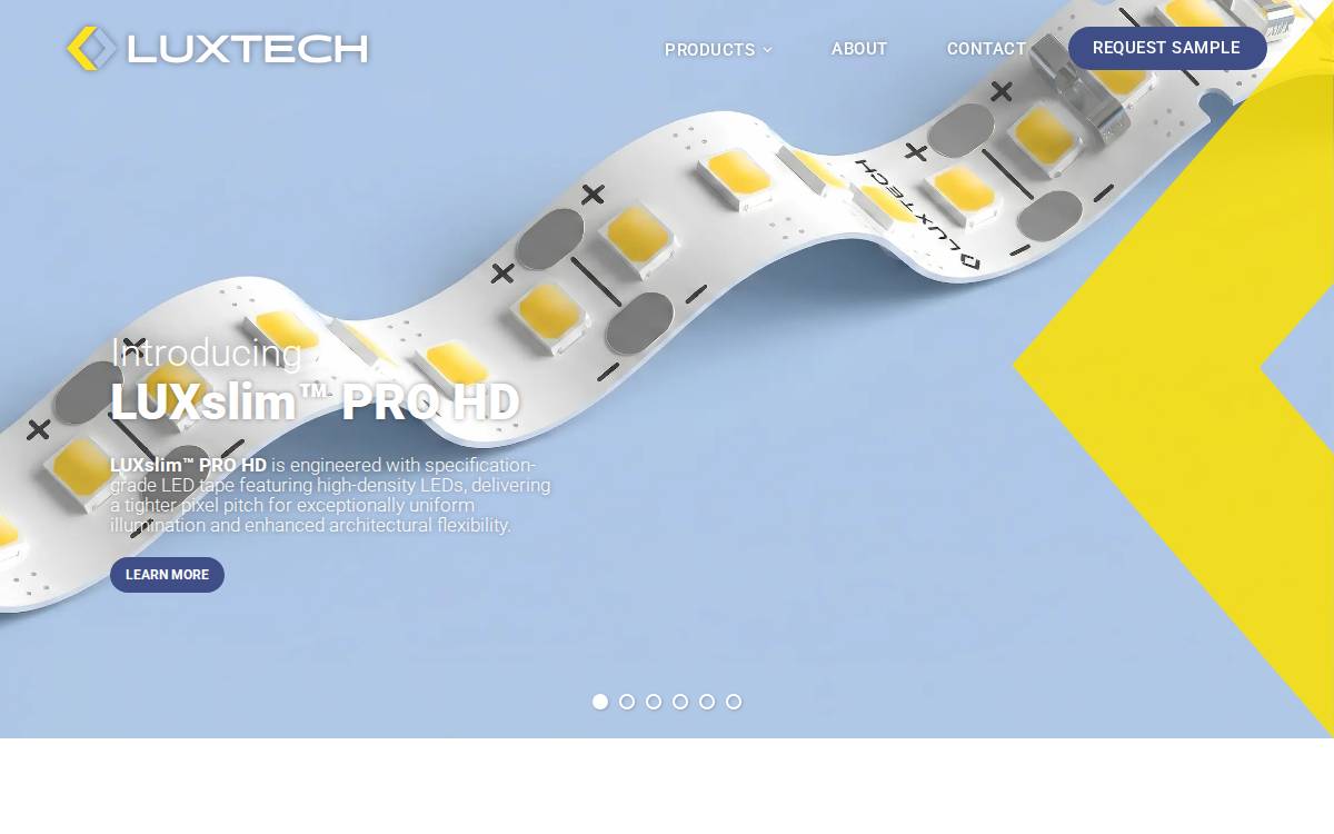 Luxtech website preview