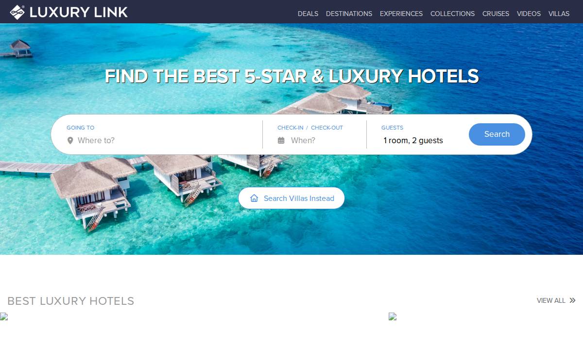 Luxury Link website preview
