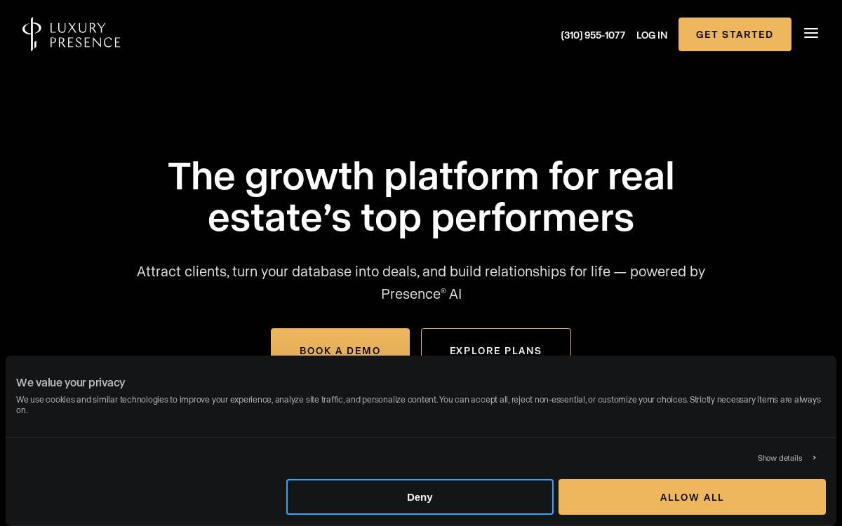 Luxury Presence website preview