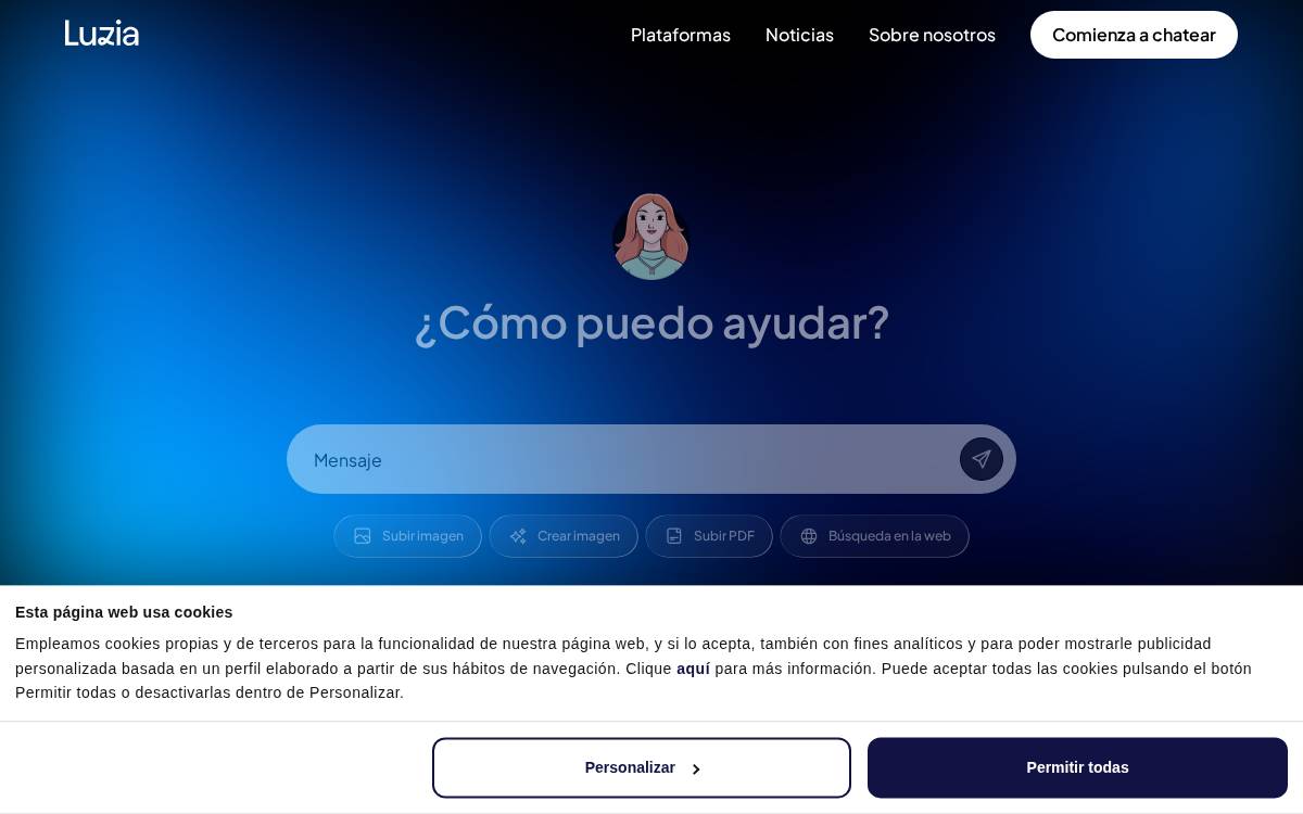 Luzia website preview