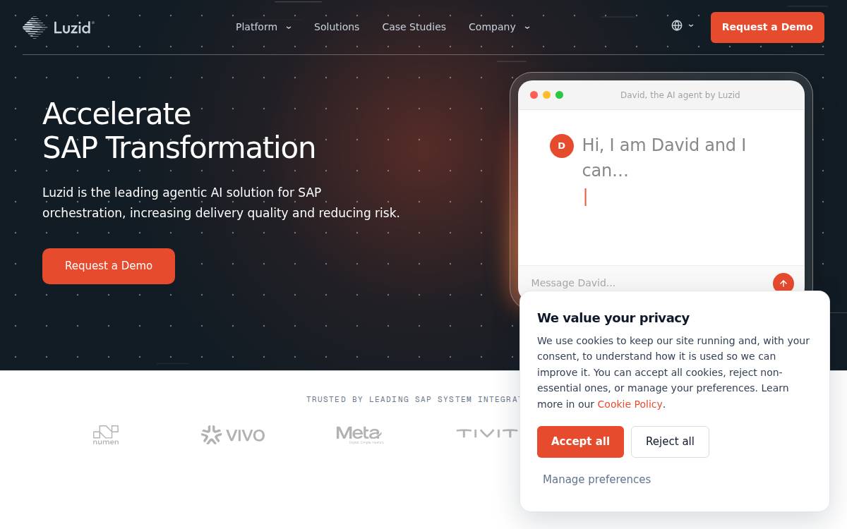 Luzid website preview
