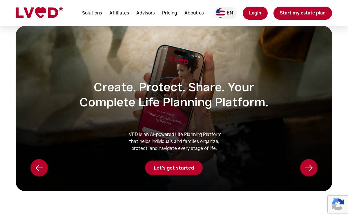 Lved website preview