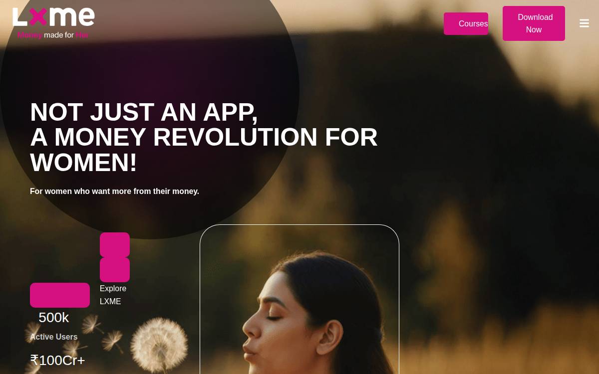 Lxme website preview