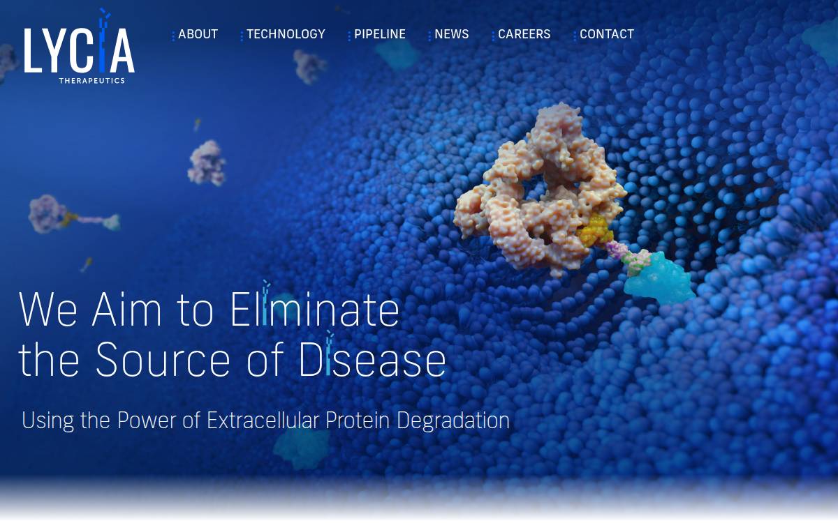 Lycia Therapeutics website preview