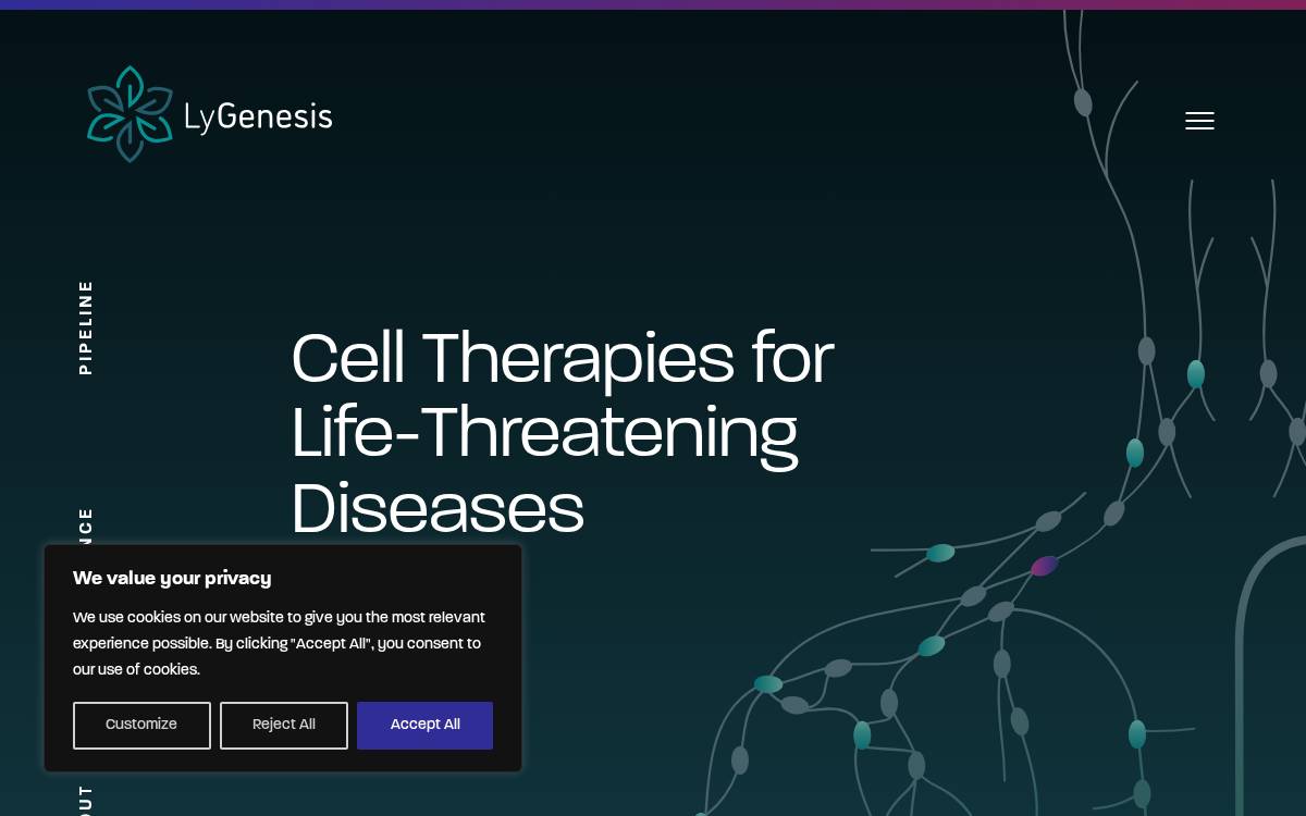 Lygenesis website preview
