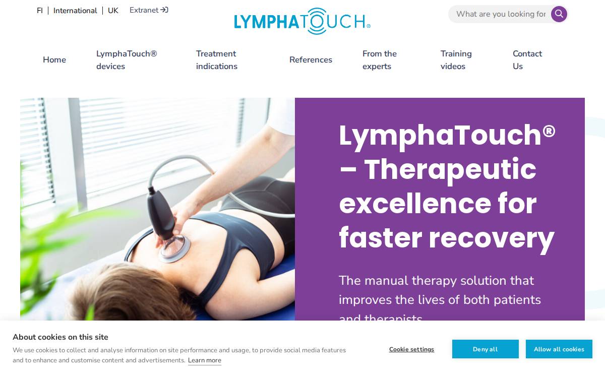 Lymphatouch website preview