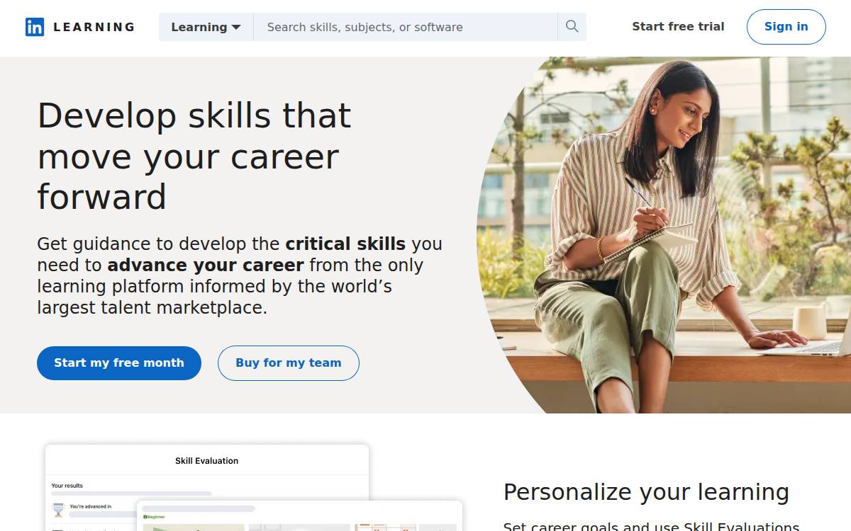 Lynda website preview