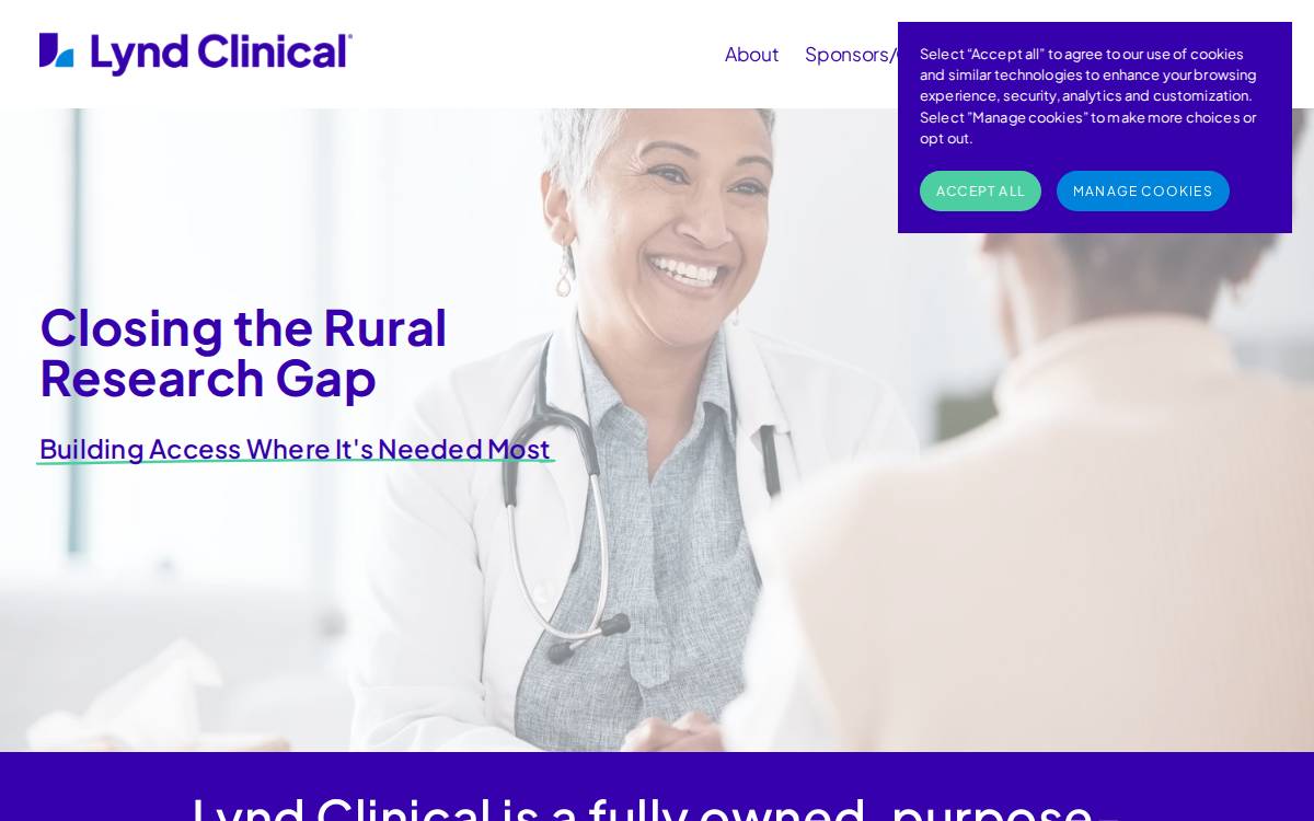 Lynd Clinical website preview