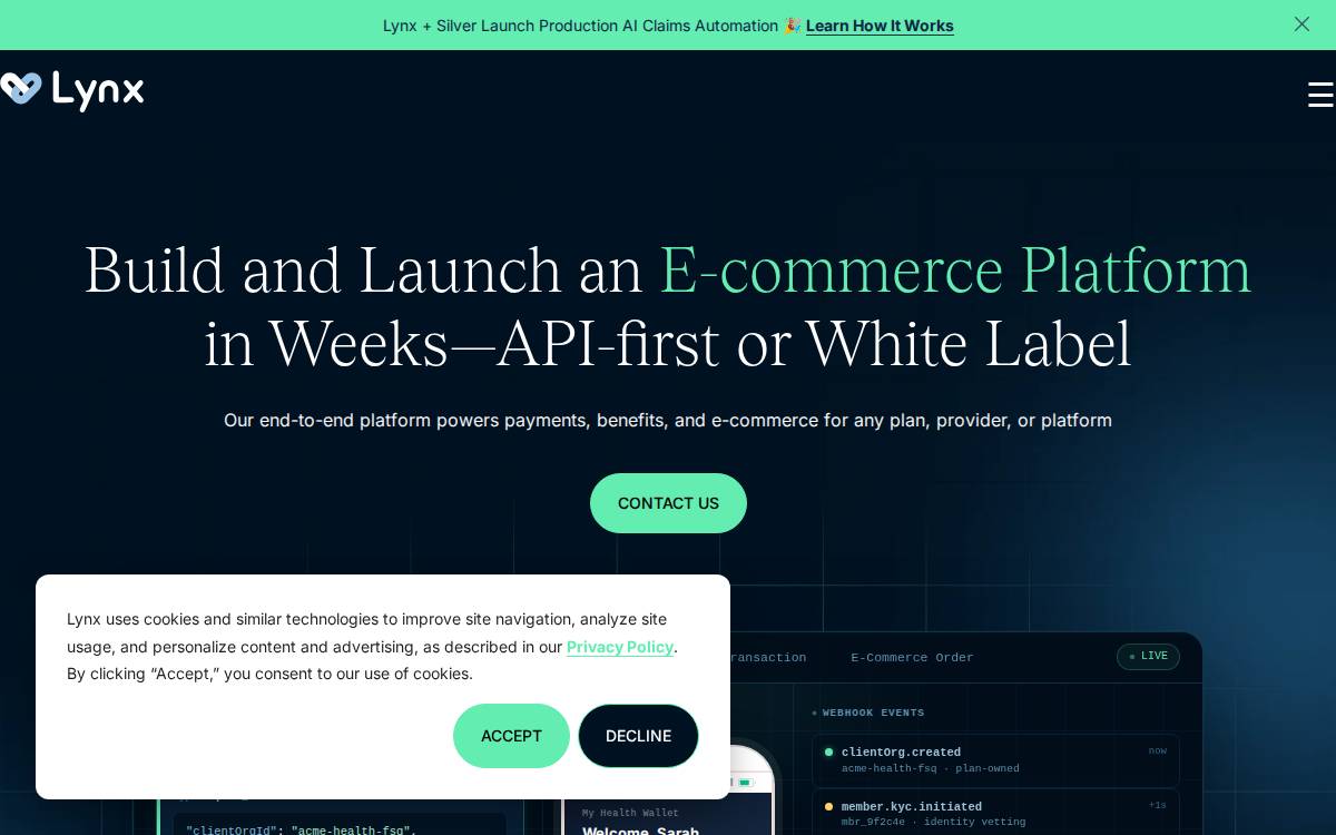 Lynx website preview