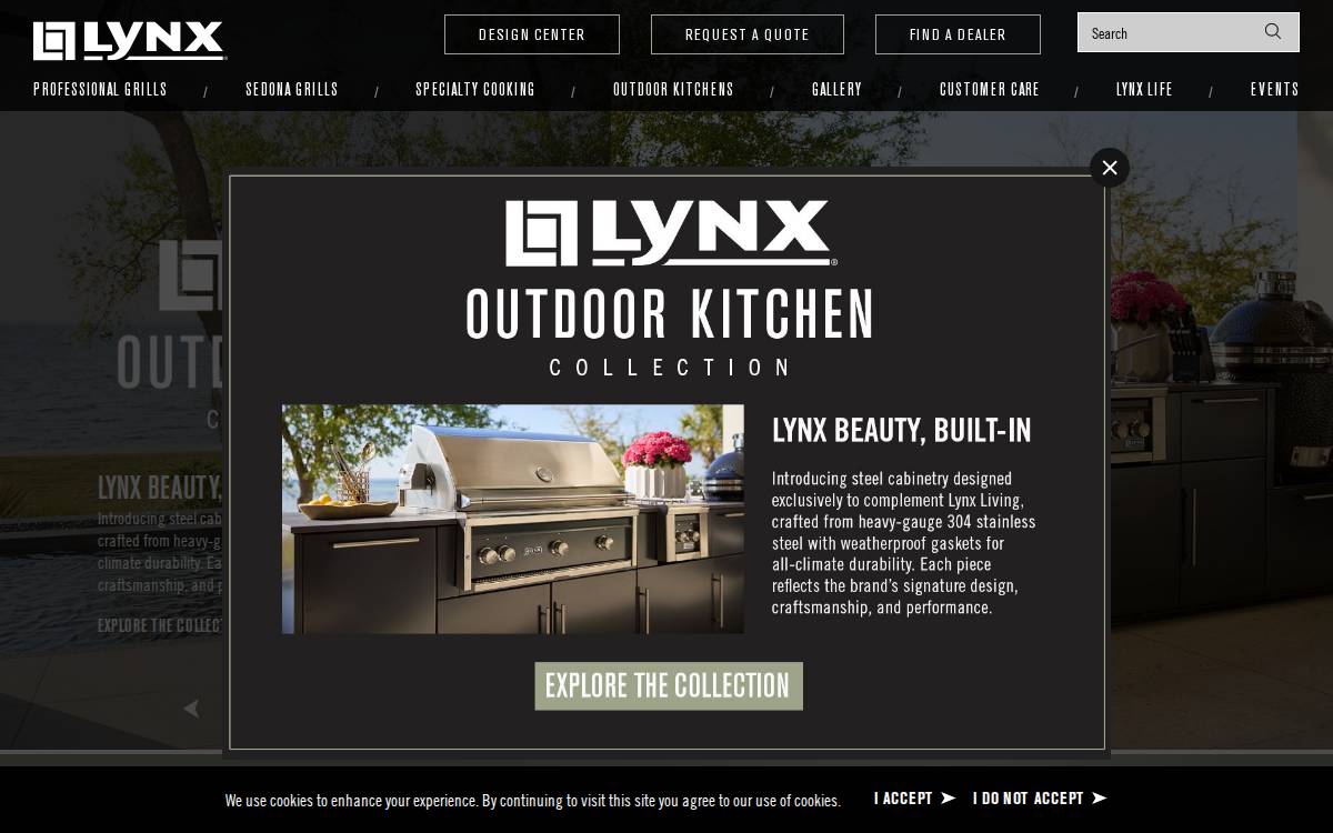 Lynx Grills, Inc. website preview