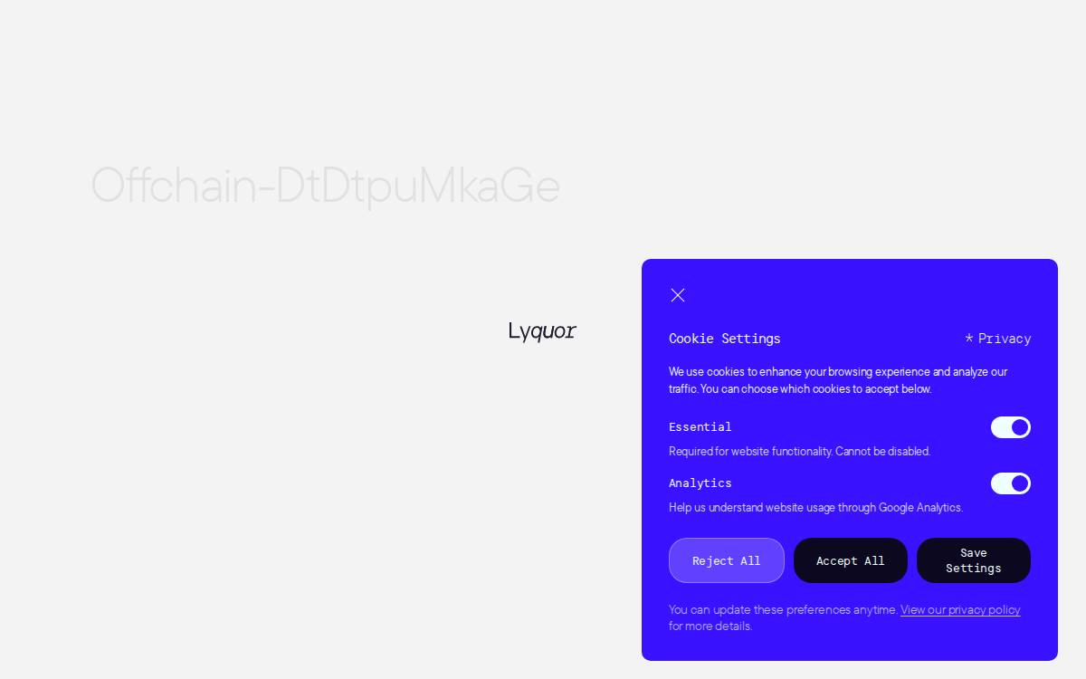 Lyquor website preview