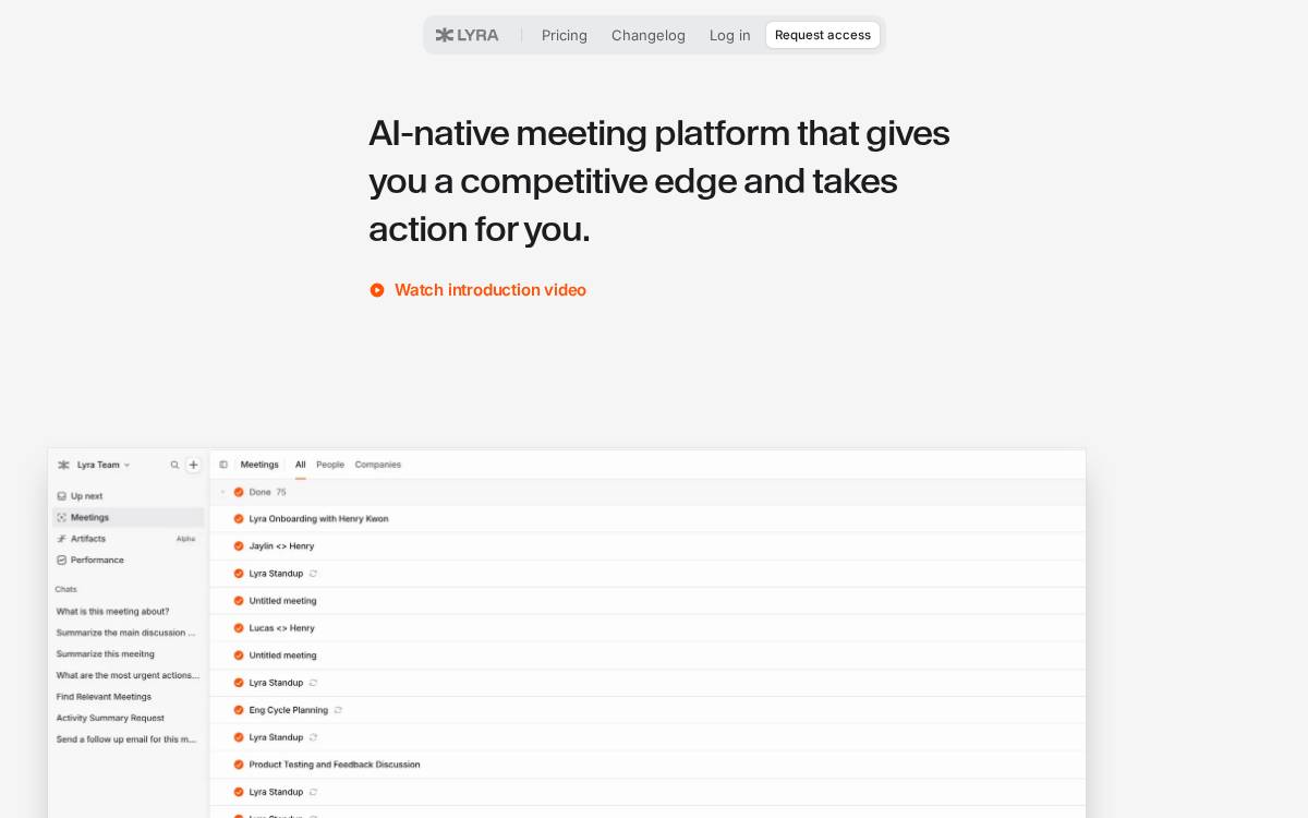 Lyra website preview