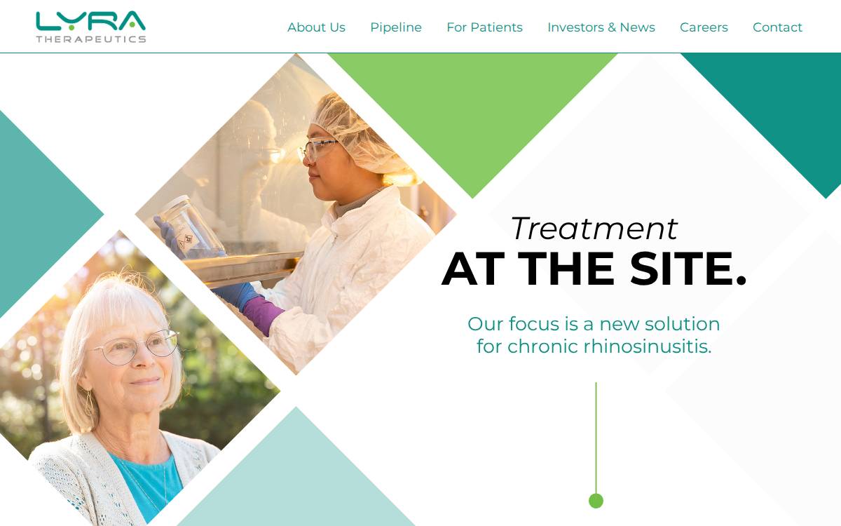 Lyratherapeutics website preview