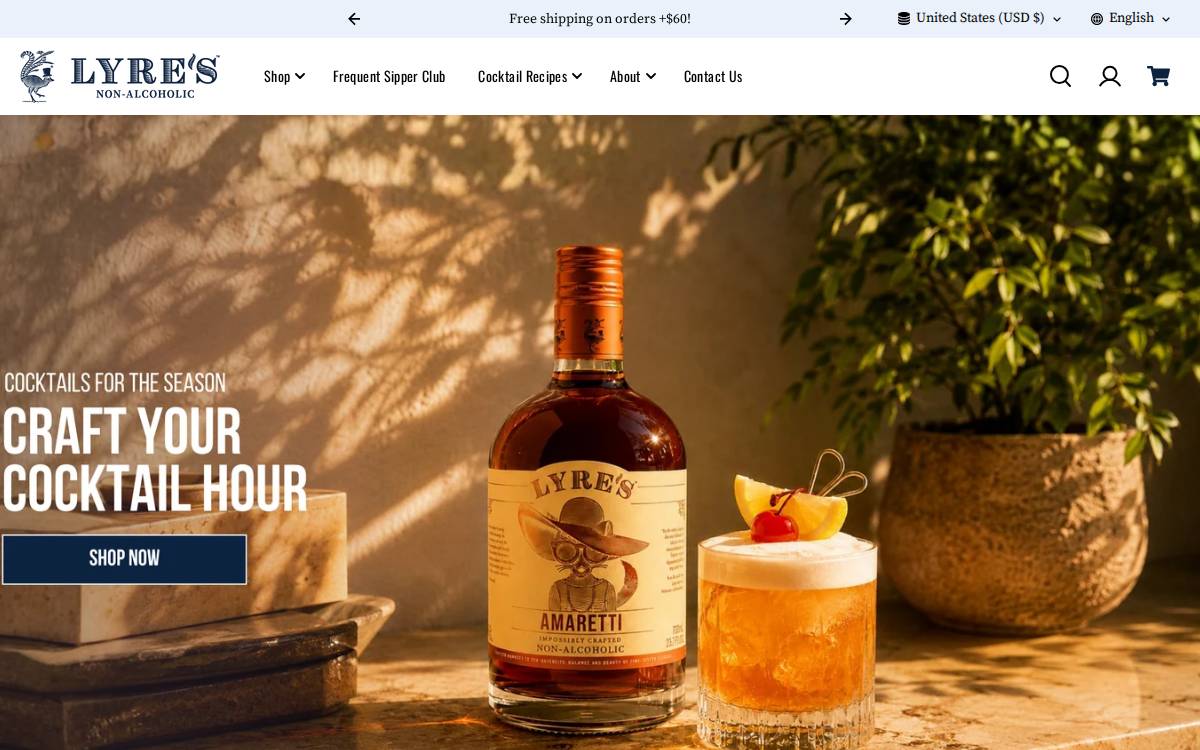 Lyre's website preview