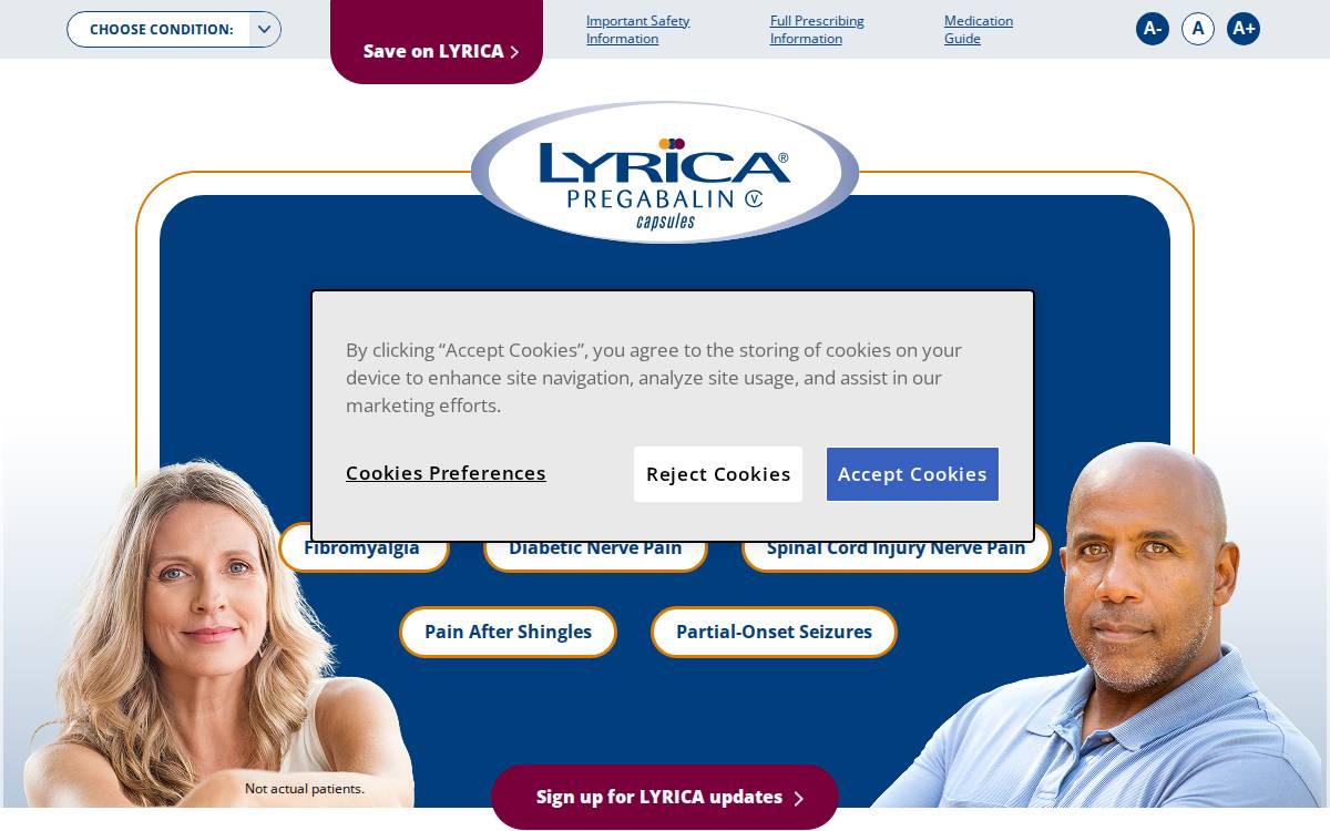Lyrica website preview