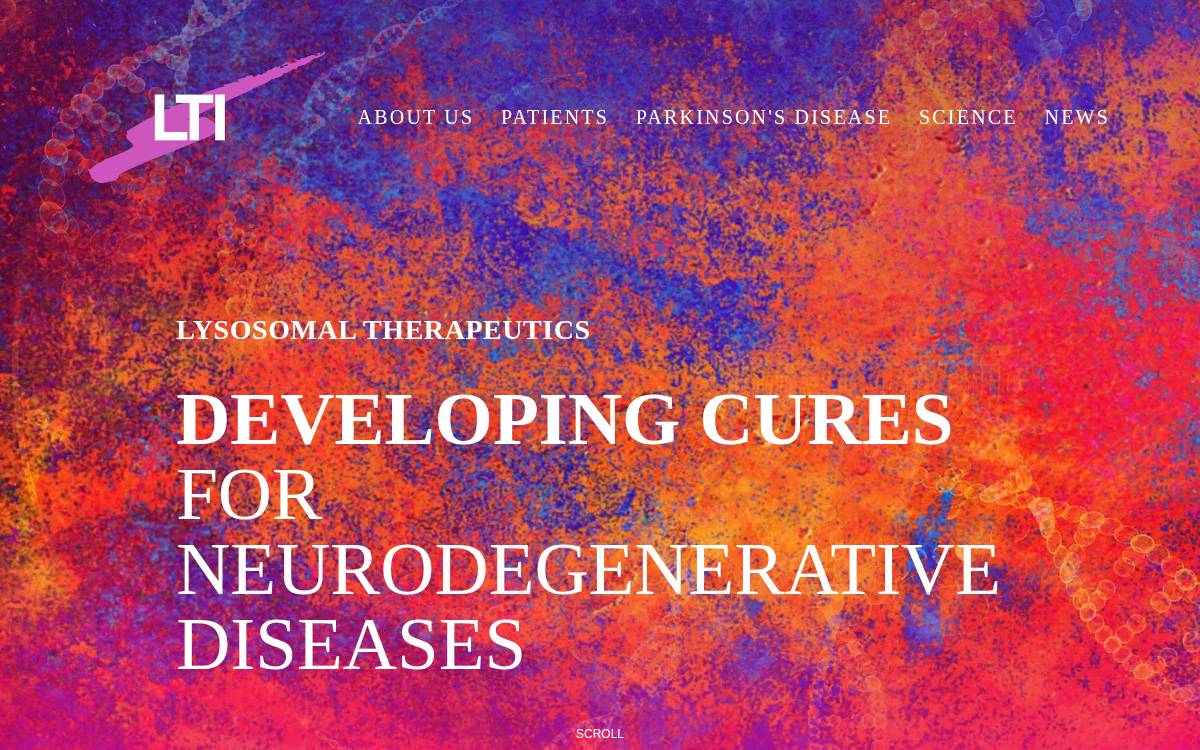 Lysosomal Therapeutics website preview