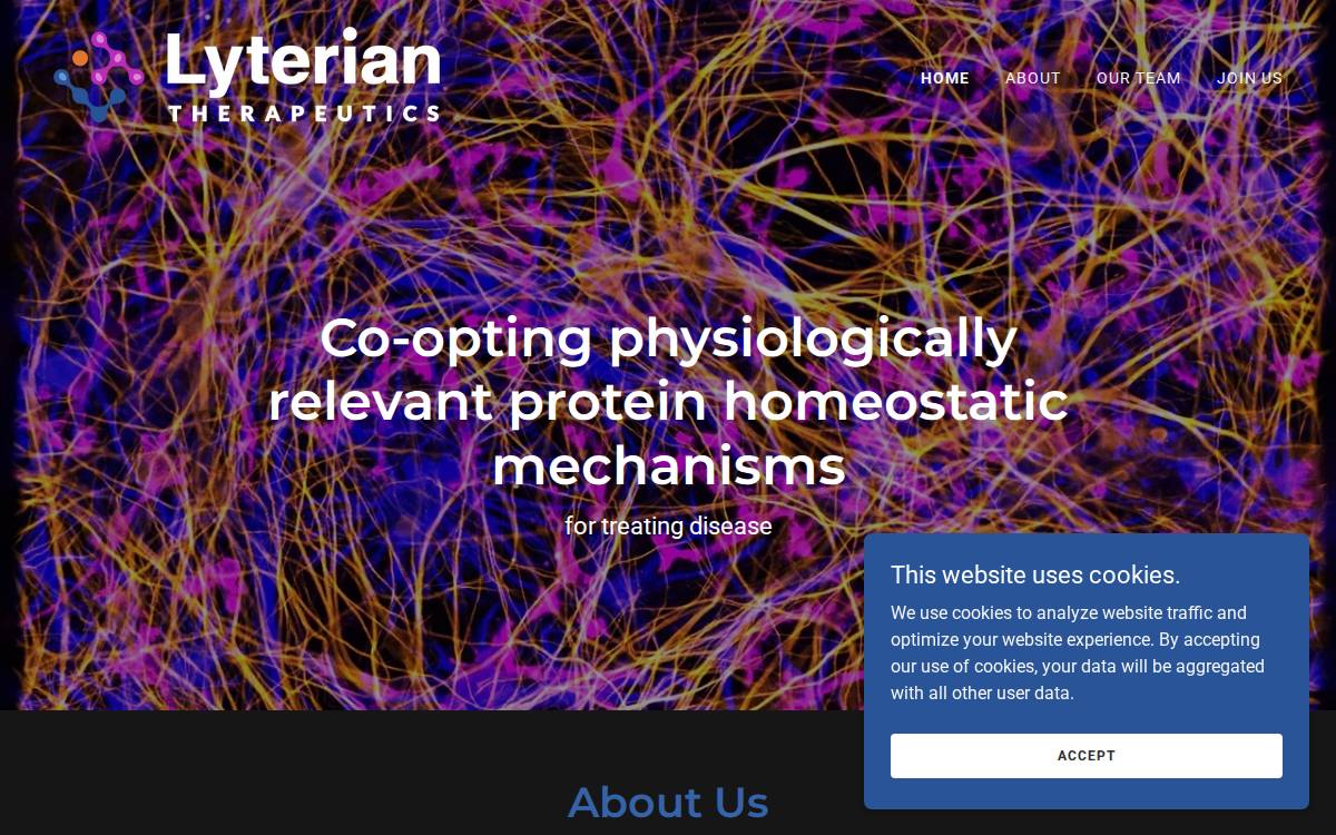 Lyterian Therapeutics website preview