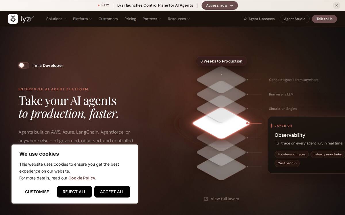 Lyzr website preview