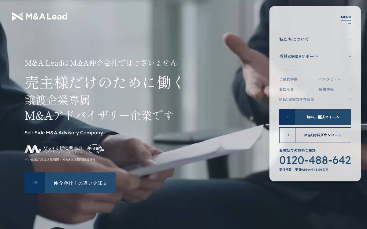 M&A Lead website preview