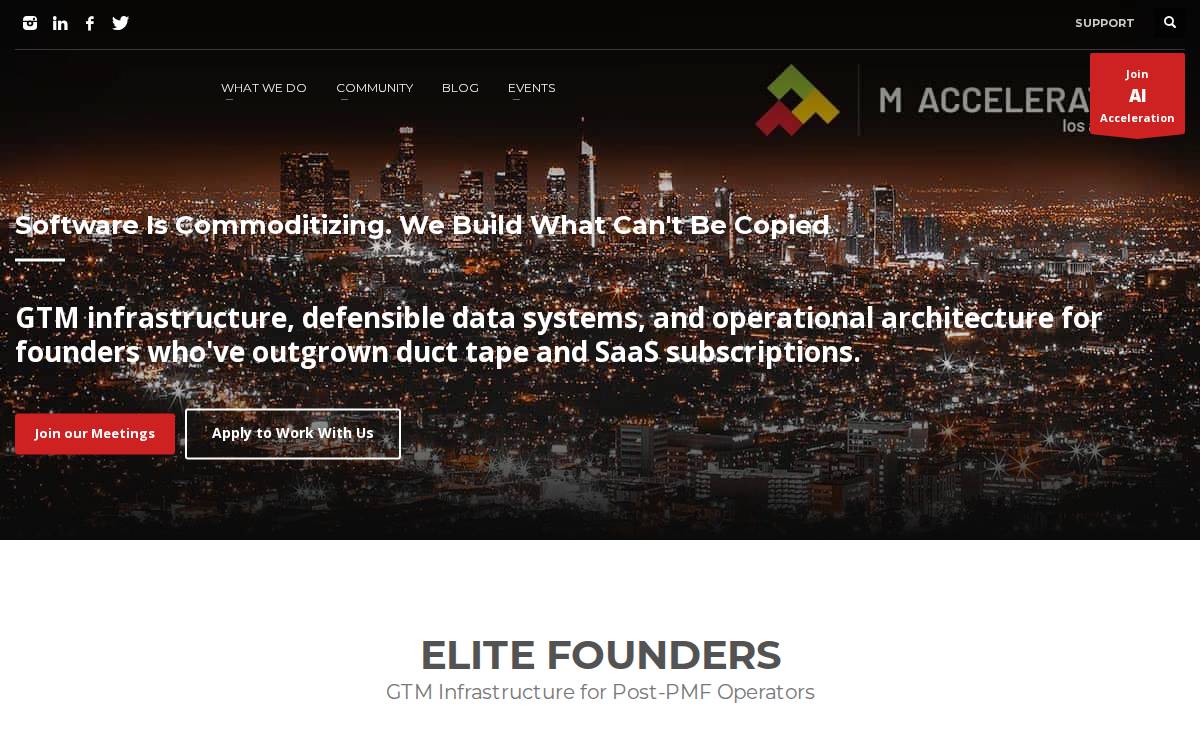 M Accelerator website preview