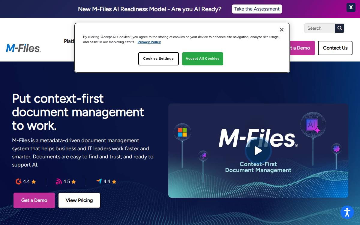 M-Files website preview