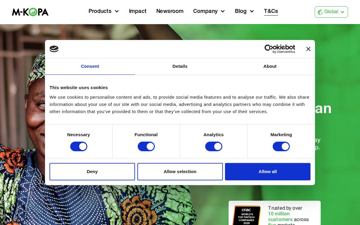 M Kopa website preview