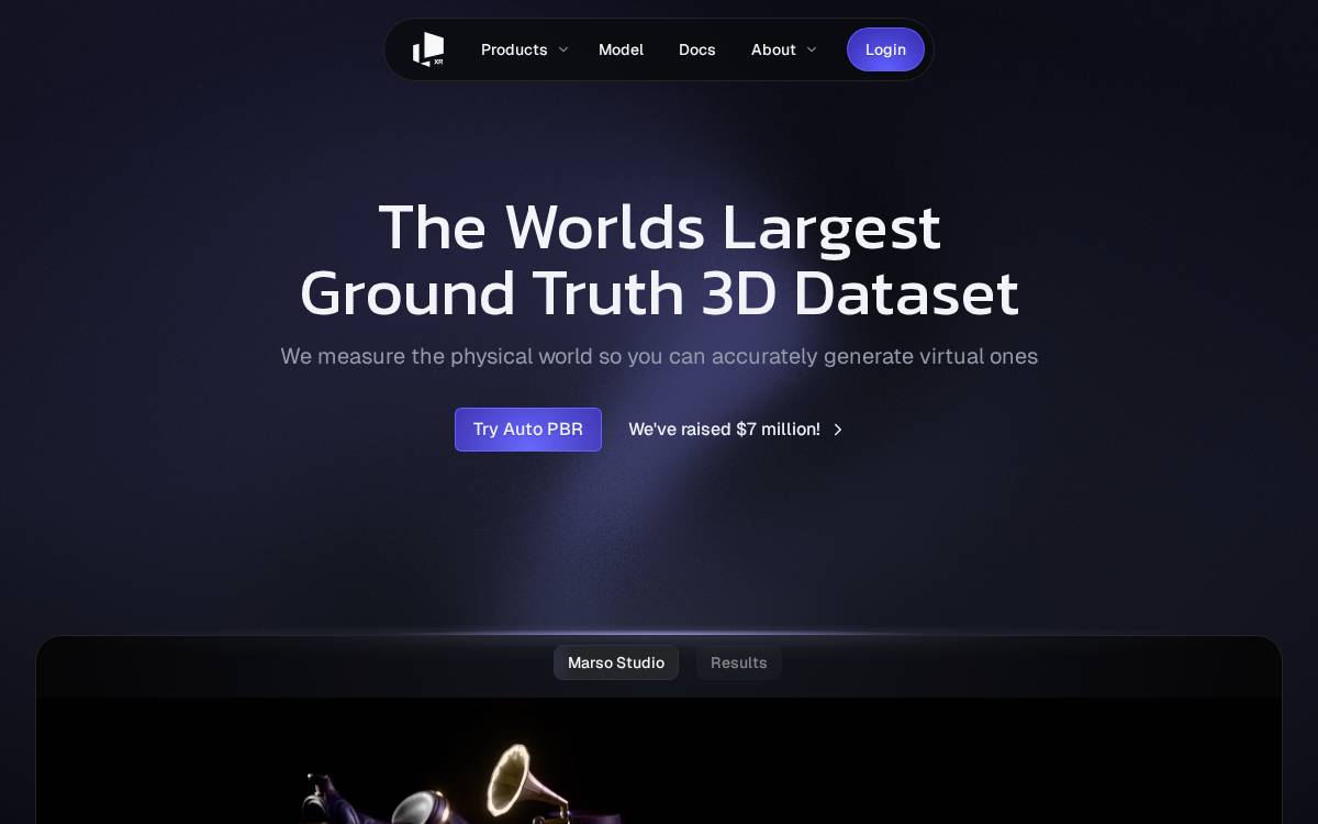 M Xr website preview