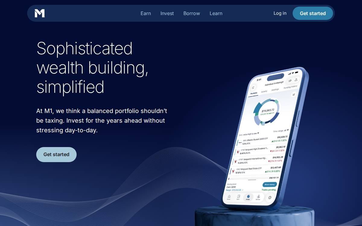 M1 Finance website preview