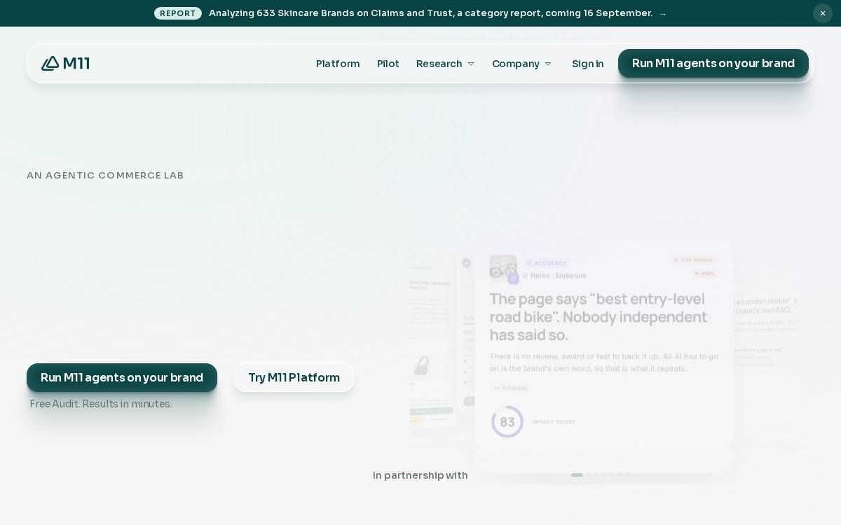 M11 website preview