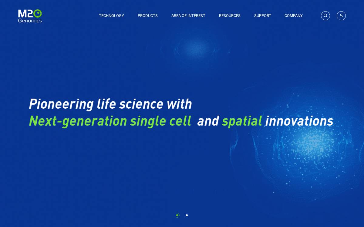 M20Genomics website preview